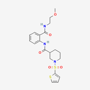 N-{2-[(2-methoxyethyl)carbamoyl]phenyl}-1-(thiophen-2-ylsulfonyl)piperidine-3-carboxamide