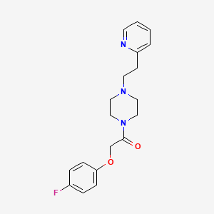 molecular formula C19H22FN3O2 B11338788 2-(4-Fluorophenoxy)-1-{4-[2-(pyridin-2-yl)ethyl]piperazin-1-yl}ethanone 