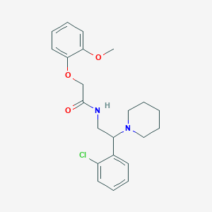 N-[2-(2-chlorophenyl)-2-(piperidin-1-yl)ethyl]-2-(2-methoxyphenoxy)acetamide