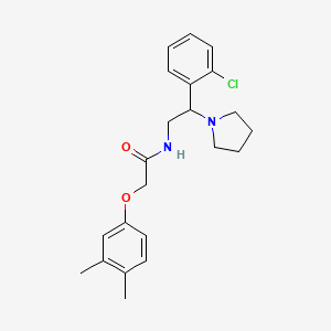 molecular formula C22H27ClN2O2 B11338812 N-[2-(2-chlorophenyl)-2-(pyrrolidin-1-yl)ethyl]-2-(3,4-dimethylphenoxy)acetamide 