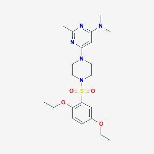 molecular formula C21H31N5O4S B11338867 6-[4-(2,5-Diethoxybenzenesulfonyl)piperazin-1-YL]-N,N,2-trimethylpyrimidin-4-amine 