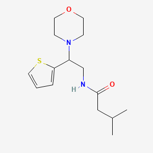 molecular formula C15H24N2O2S B11338894 3-methyl-N-[2-(morpholin-4-yl)-2-(thiophen-2-yl)ethyl]butanamide 