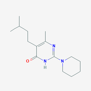 molecular formula C15H25N3O B11338901 6-Methyl-5-(3-methylbutyl)-2-(piperidin-1-yl)pyrimidin-4-ol 