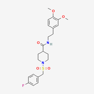 N-[2-(3,4-dimethoxyphenyl)ethyl]-1-[(4-fluorobenzyl)sulfonyl]piperidine-4-carboxamide