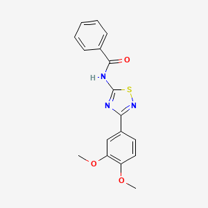 molecular formula C17H15N3O3S B11338922 N-[3-(3,4-dimethoxyphenyl)-1,2,4-thiadiazol-5-yl]benzamide 