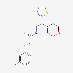 2-(3-methylphenoxy)-N-[2-(morpholin-4-yl)-2-(thiophen-2-yl)ethyl]acetamide