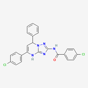 4-chloro-N-[5-(4-chlorophenyl)-7-phenyl-4,7-dihydro[1,2,4]triazolo[1,5-a]pyrimidin-2-yl]benzamide