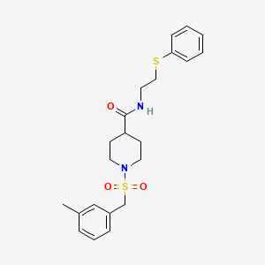 1-[(3-methylbenzyl)sulfonyl]-N-[2-(phenylsulfanyl)ethyl]piperidine-4-carboxamide