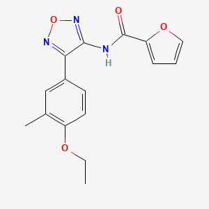 molecular formula C16H15N3O4 B11339019 N-[4-(4-ethoxy-3-methylphenyl)-1,2,5-oxadiazol-3-yl]furan-2-carboxamide 