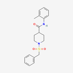 molecular formula C20H24N2O3S B11339034 1-(benzylsulfonyl)-N-(2-methylphenyl)piperidine-4-carboxamide 