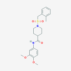 N-(3,4-dimethoxyphenyl)-1-[(2-methylbenzyl)sulfonyl]piperidine-4-carboxamide