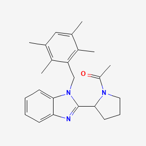 1-{2-[1-(2,3,5,6-tetramethylbenzyl)-1H-benzimidazol-2-yl]pyrrolidin-1-yl}ethanone