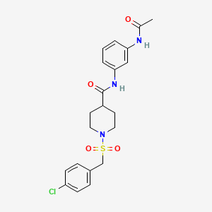 N-[3-(acetylamino)phenyl]-1-[(4-chlorobenzyl)sulfonyl]piperidine-4-carboxamide