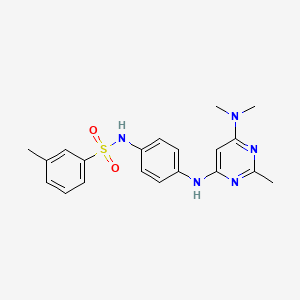 N-(4-((6-(dimethylamino)-2-methylpyrimidin-4-yl)amino)phenyl)-3-methylbenzenesulfonamide