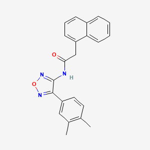 molecular formula C22H19N3O2 B11339083 N-[4-(3,4-dimethylphenyl)-1,2,5-oxadiazol-3-yl]-2-(naphthalen-1-yl)acetamide 