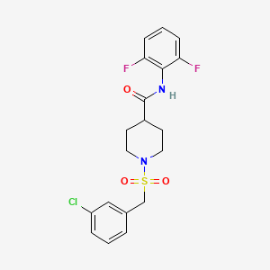 1-[(3-chlorobenzyl)sulfonyl]-N-(2,6-difluorophenyl)piperidine-4-carboxamide