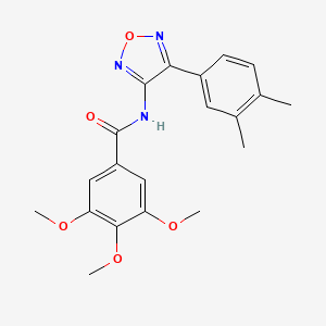 molecular formula C20H21N3O5 B11339092 N-[4-(3,4-dimethylphenyl)-1,2,5-oxadiazol-3-yl]-3,4,5-trimethoxybenzamide 