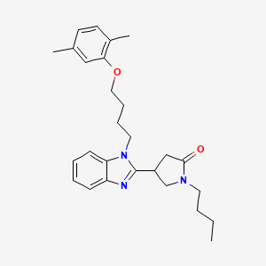 1-butyl-4-{1-[4-(2,5-dimethylphenoxy)butyl]-1H-benzimidazol-2-yl}pyrrolidin-2-one