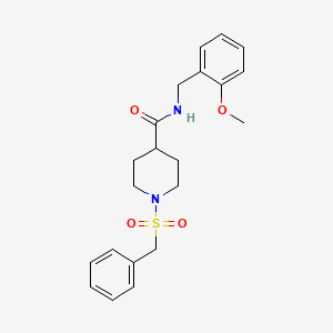 molecular formula C21H26N2O4S B11339111 1-(benzylsulfonyl)-N-(2-methoxybenzyl)piperidine-4-carboxamide 