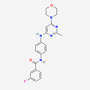 3-fluoro-N-(4-((2-methyl-6-morpholinopyrimidin-4-yl)amino)phenyl)benzamide