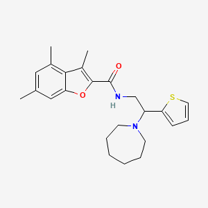 N-[2-(azepan-1-yl)-2-(thiophen-2-yl)ethyl]-3,4,6-trimethyl-1-benzofuran-2-carboxamide