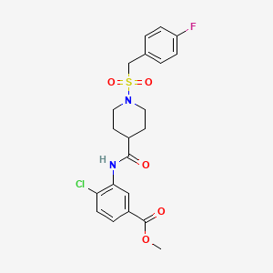 Methyl 4-chloro-3-[({1-[(4-fluorobenzyl)sulfonyl]piperidin-4-yl}carbonyl)amino]benzoate