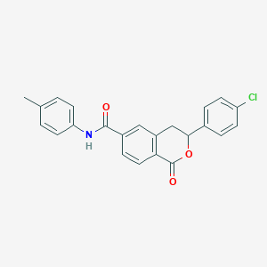 molecular formula C23H18ClNO3 B11339151 3-(4-chlorophenyl)-N-(4-methylphenyl)-1-oxo-3,4-dihydro-1H-isochromene-6-carboxamide 