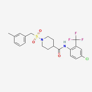 N-[4-chloro-2-(trifluoromethyl)phenyl]-1-[(3-methylbenzyl)sulfonyl]piperidine-4-carboxamide