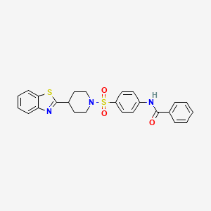 N-(4-{[4-(1,3-benzothiazol-2-yl)piperidin-1-yl]sulfonyl}phenyl)benzamide