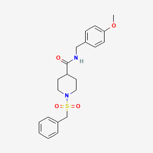 1-(benzylsulfonyl)-N-(4-methoxybenzyl)piperidine-4-carboxamide