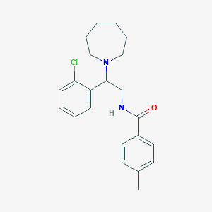 molecular formula C22H27ClN2O B11339248 N-[2-(azepan-1-yl)-2-(2-chlorophenyl)ethyl]-4-methylbenzamide 