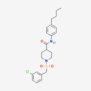 N-(4-butylphenyl)-1-[(3-chlorobenzyl)sulfonyl]piperidine-4-carboxamide