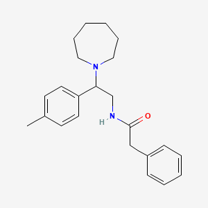 molecular formula C23H30N2O B11339297 N-[2-(azepan-1-yl)-2-(4-methylphenyl)ethyl]-2-phenylacetamide 