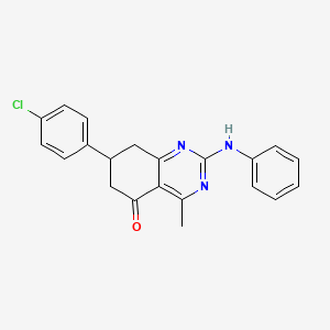 2-anilino-7-(4-chlorophenyl)-4-methyl-7,8-dihydroquinazolin-5(6H)-one