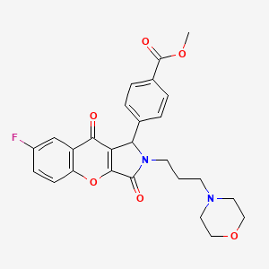 Methyl 4-{7-fluoro-2-[3-(morpholin-4-yl)propyl]-3,9-dioxo-1,2,3,9-tetrahydrochromeno[2,3-c]pyrrol-1-yl}benzoate