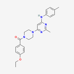 molecular formula C25H29N5O2 B11339343 6-[4-(4-ethoxybenzoyl)piperazin-1-yl]-2-methyl-N-(4-methylphenyl)pyrimidin-4-amine 