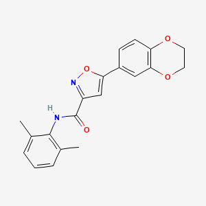 5-(2,3-dihydro-1,4-benzodioxin-6-yl)-N-(2,6-dimethylphenyl)-1,2-oxazole-3-carboxamide