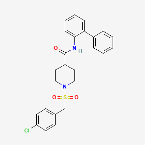 N-(biphenyl-2-yl)-1-[(4-chlorobenzyl)sulfonyl]piperidine-4-carboxamide