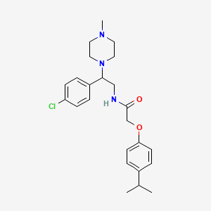 molecular formula C24H32ClN3O2 B11339423 N-[2-(4-chlorophenyl)-2-(4-methylpiperazin-1-yl)ethyl]-2-[4-(propan-2-yl)phenoxy]acetamide 