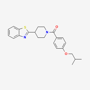 molecular formula C23H26N2O2S B11339426 [4-(1,3-Benzothiazol-2-yl)piperidin-1-yl][4-(2-methylpropoxy)phenyl]methanone 