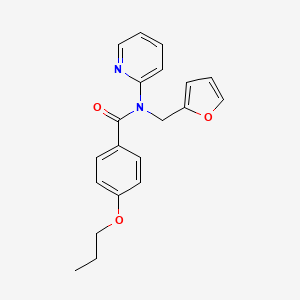 molecular formula C20H20N2O3 B11339431 N-(furan-2-ylmethyl)-4-propoxy-N-(pyridin-2-yl)benzamide 