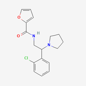 molecular formula C17H19ClN2O2 B11339439 N-[2-(2-chlorophenyl)-2-(pyrrolidin-1-yl)ethyl]furan-2-carboxamide 