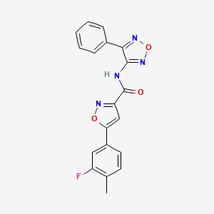 5-(3-fluoro-4-methylphenyl)-N-(4-phenyl-1,2,5-oxadiazol-3-yl)-1,2-oxazole-3-carboxamide