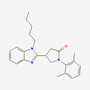 1-(2,6-dimethylphenyl)-4-(1-pentyl-1H-benzimidazol-2-yl)pyrrolidin-2-one