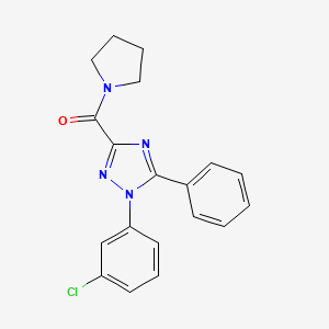 molecular formula C19H17ClN4O B11339458 (1-(3-Chlorophenyl)-5-phenyl-1H-1,2,4-triazol-3-yl)(pyrrolidin-1-yl)methanone 