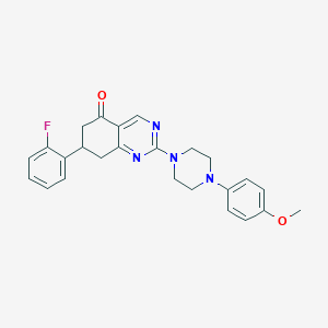 7-(2-fluorophenyl)-2-[4-(4-methoxyphenyl)piperazin-1-yl]-7,8-dihydroquinazolin-5(6H)-one