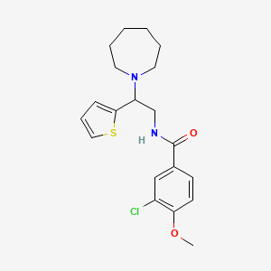 N-[2-(azepan-1-yl)-2-(thiophen-2-yl)ethyl]-3-chloro-4-methoxybenzamide