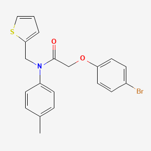 molecular formula C20H18BrNO2S B11339519 2-(4-bromophenoxy)-N-(4-methylphenyl)-N-(thiophen-2-ylmethyl)acetamide 