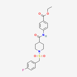 Ethyl 4-[({1-[(4-fluorobenzyl)sulfonyl]piperidin-4-yl}carbonyl)amino]benzoate