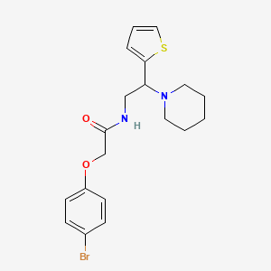 molecular formula C19H23BrN2O2S B11339557 2-(4-bromophenoxy)-N-[2-(piperidin-1-yl)-2-(thiophen-2-yl)ethyl]acetamide 